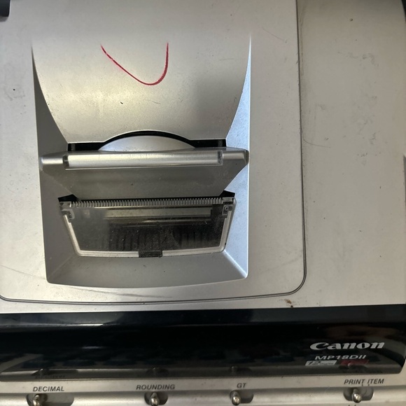 LOT OF 3 VINTAGE Electronic Printing Calculators Canon P170-DH & MP18DII - Picture 7 of 16